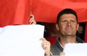 29 September 2019; Former Republic of Ireland international Niall Quinn watches on during the Extra.ie FAI Cup Semi-Final match between Sligo Rovers and Dundalk at The Showgrounds in Sligo. Photo by Stephen McCarthy/Sportsfile