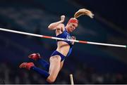 29 September 2019; Sandi Morris of USA makes a clearance of 4.90m whilst competing in the Women's Pole Vault Final during day three of the World Athletics Championships 2019 at the Khalifa International Stadium in Doha, Qatar. Photo by Sam Barnes/Sportsfile