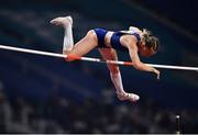 29 September 2019; Authorised Neutral Athlete Anzhelika Sidorova, clears 4.95m to win a gold medal in the Women's Pole Vault Final during day three of the World Athletics Championships 2019 at the Khalifa International Stadium in Doha, Qatar. Photo by Sam Barnes/Sportsfile