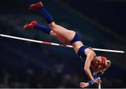 29 September 2019; Sandi Morris of USA competing in the Women's Pole Vault Final during day three of the World Athletics Championships 2019 at the Khalifa International Stadium in Doha, Qatar. Photo by Sam Barnes/Sportsfile