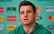 30 September 2019; CJ Stander during an Ireland Rugby press conference in the Sheraton Hotel & Towers Kobe, in Kobe Japan. Photo by Brendan Moran/Sportsfile
