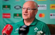 30 September 2019; Ireland team masseur Willie Bennett during an Ireland Rugby press conference in the Sheraton Hotel & Towers Kobe, in Kobe Japan. Photo by Brendan Moran/Sportsfile