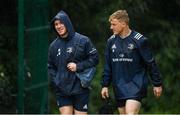 30 September 2019; Rory O'Loughlin, left, and James Tracy during Leinster Rugby squad training at Rosemount in UCD, Dublin. Photo by Ramsey Cardy/Sportsfile