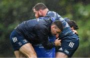 30 September 2019; Conor O'Brien, left, and Michael Bent during Leinster Rugby squad training at Rosemount in UCD, Dublin. Photo by Ramsey Cardy/Sportsfile