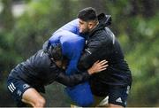 30 September 2019; Hugo Keenan, left, and Vakh Abdaladze during Leinster Rugby squad training at Rosemount in UCD, Dublin. Photo by Ramsey Cardy/Sportsfile