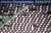 30 September 2019; A view of empty seats during day four of the World Athletics Championships 2019 at the Khalifa International Stadium in Doha, Qatar. Photo by Sam Barnes/Sportsfile
