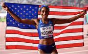 30 September 2019; Raevyn Rogers of USA after finishing second in the Women's 800m final during day four of the World Athletics Championships 2019 at the Khalifa International Stadium in Doha, Qatar. Photo by Sam Barnes/Sportsfile