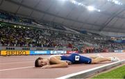 30 September 2019; Jakob Ingebrigtsen of Norway after finishing fifth in the Men's 5000m Final during day four of the World Athletics Championships 2019 at the Khalifa International Stadium in Doha, Qatar. Photo by Sam Barnes/Sportsfile