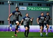 1 October 2019; Jean Kleyn, left, and his team-mates during Ireland Rugby squad training at the Kobelco Steelers in Kobe, Japan. Photo by Brendan Moran/Sportsfile