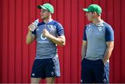 1 October 2019; Jack Carty with sports psychologist Enda McNulty during Ireland Rugby squad training at the Kobelco Steelers in Kobe, Japan. Photo by Brendan Moran/Sportsfile