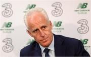 1 October 2019; Republic of Ireland manager Mick McCarthy during his Republic of Ireland squad announcement at Aviva Ireland Head Office in Dublin. Photo by Stephen McCarthy/Sportsfile