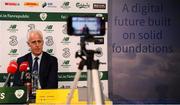 1 October 2019; Republic of Ireland manager Mick McCarthy during his Republic of Ireland squad announcement at Aviva Ireland Head Office in Dublin. Photo by Stephen McCarthy/Sportsfile
