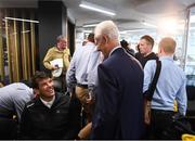 1 October 2019; Republic of Ireland manager Mick McCarthy with Donncha O'Callaghan following his Republic of Ireland squad announcement at Aviva Ireland Head Office in Dublin. Photo by Stephen McCarthy/Sportsfile