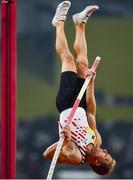 1 October 2019; Ben Broeders of Belgium competing in the Men's Pole Vault Final during day five of the World Athletics Championships 2019 at the Khalifa International Stadium in Doha, Qatar. Photo by Sam Barnes/Sportsfile