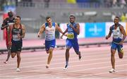 1 October 2019; Noah Lyles of USA, second from right, on his way to winning the Men's 200m Final during day five of the World Athletics Championships 2019 at the Khalifa International Stadium in Doha, Qatar. Photo by Sam Barnes/Sportsfile
