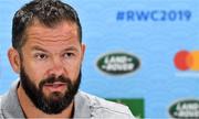 2 October 2019; Defence coach Andy Farrell during a press conference at the Kobe Misaki Stadium in Kobe, Japan. Photo by Brendan Moran/Sportsfile