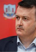 2 October 2019; Cork minor manager Donal Óg Cusack during a Cork hurling management press conference at Pairc Ui Chaoimh, Cork. Photo by Eóin Noonan/Sportsfile