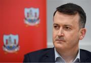 2 October 2019; Cork minor manager Donal Óg Cusack during a Cork hurling management press conference at Pairc Ui Chaoimh, Cork. Photo by Eóin Noonan/Sportsfile