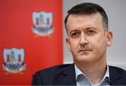 2 October 2019; Cork minor manager Donal Óg Cusack during a Cork hurling management press conference at Pairc Ui Chaoimh, Cork. Photo by Eóin Noonan/Sportsfile