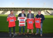 2 October 2019; Cork managers, from left, Noel Furlong, under 16, Donal Óg Cusack, Minor, Kieran Kingston, senior, and Pat Ryan, under 20, following a Cork hurling management press conference at Pairc Ui Chaoimh, Cork. Photo by Eóin Noonan/Sportsfile