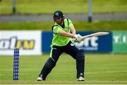 12 June 2019;  Andrew Balbirnie of Ireland  during the 2nd T20 Cricket International match between Ireland and Zimbabwe at Bready Cricket Club in Magheramason, Co. Tyrone. Photo by Oliver McVeigh/Sportsfile