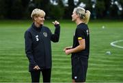 2 October 2019; Manager Vera Pauw and Diane Caldwell during a Republic of Ireland women's team training session at The Johnstown Estate in Enfield, Co Meath. Photo by Stephen McCarthy/Sportsfile