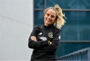 3 October 2019; Julie Ann Russell poses for a portrait during Republic of Ireland women's team media access at The Johnstown Estate in Enfield, Co Meath, ahead of their Women’s UEFA EURO 2021 Qualifier against Ukraine at Tallaght Stadium on 8 October at 19:30. Photo by Seb Daly/Sportsfile