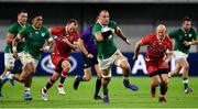 3 October 2019; Rhys Ruddock of Ireland makes a break during the 2019 Rugby World Cup Pool A match between Ireland and Russia at the Kobe Misaki Stadium in Kobe, Japan. Photo by Brendan Moran/Sportsfile