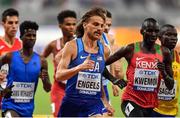 3 October 2019; Craig Engels of USA, centre, competing in the Men's 1500m heats during day seven of the 17th IAAF World Athletics Championships Doha 2019 at the Khalifa International Stadium in Doha, Qatar. Photo by Sam Barnes/Sportsfile