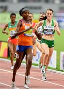 3 October 2019; Ciara Mageean of Ireland, right, on her way to finishing fifth whilst competing in Women's 1500m Semi-Finals and qualifying for the final during day seven of the 17th IAAF World Athletics Championships Doha 2019 at the Khalifa International Stadium in Doha, Qatar. Photo by Sam Barnes/Sportsfile