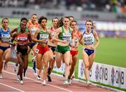 3 October 2019; Ciara Mageean of Ireland, second from right, on her way to finishing fifth whilst competing in the Women’s 1500m Semi-Final during day seven of the 17th IAAF World Athletics Championships Doha 2019 at the Khalifa International Stadium in Doha, Qatar. Photo by Sam Barnes/Sportsfile