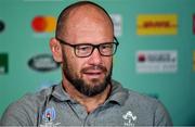 4 October 2019; Scrum coach Greg Feek during an Ireland Rugby press conference in the Sheraton Hotel & Towers Kobe, in Kobe Japan. Photo by Brendan Moran/Sportsfile