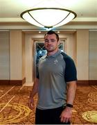 4 October 2019; Cian Healy poses for a portrait after an Ireland Rugby press conference in the Sheraton Hotel & Towers Kobe, in Kobe Japan. Photo by Brendan Moran/Sportsfile