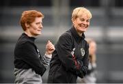 4 October 2019; Manager Vera Pauw, right, and assistant manager Eileen Gleeson during a Republic of Ireland women's team training session at the National Indoor Arena in Abbotstown, Dublin. Photo by Stephen McCarthy/Sportsfile