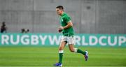 3 October 2019; Jonathan Sexton of Ireland runs onto the pitch prior to the 2019 Rugby World Cup Pool A match between Ireland and Russia at the Kobe Misaki Stadium in Kobe, Japan. Photo by Brendan Moran/Sportsfile