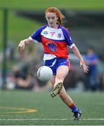 29 July 2019; Kathleen Enright of The Empire State Ladies in action against Montreal/Halifax/PEI/Quebec City/Ottawa, Canada, during the Renault GAA World Games 2019 Day 1 at WIT Arena, Carriganore, Co. Waterford United. Photo by Piaras Ó Mídheach/Sportsfile