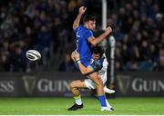 4 October 2019; Hugo Keenan of Leinster is tackled by Luke Morgan of Ospreys during the Guinness PRO14 Round 2 match between Leinster and Ospreys at the RDS Arena in Dublin. Photo by Harry Murphy/Sportsfile