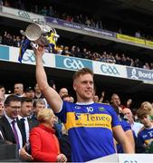 18 August 2019; Tipperary's Dan McCormack lifts the Liam MacCarthy Cup after the GAA Hurling All-Ireland Senior Championship Final match between Kilkenny and Tipperary at Croke Park in Dublin. Photo by Ray McManus/Sportsfile