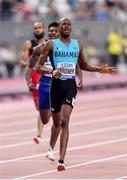4 October 2019; Stephen Gardiner of Bahamas on his way to winning the Men's 400m Final during day eight of the 17th IAAF World Athletics Championships Doha 2019 at the Khalifa International Stadium in Doha, Qatar. Photo by Sam Barnes/Sportsfile