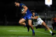 4 October 2019; James Lowe of Leinster is tackled by Luke Morgan of Ospreys during the Guinness PRO14 Round 2 match between Leinster and Ospreys at the RDS Arena in Dublin. Photo by Ramsey Cardy/Sportsfile