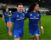 4 October 2019; Fergus McFadden, left, and Joe Tomane of Leinster following the Guinness PRO14 Round 2 match between Leinster and Ospreys at the RDS Arena in Dublin. Photo by Seb Daly/Sportsfile