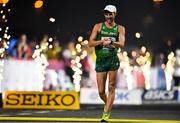 4 October 2019; Alex Wright of Ireland crosses the finish line after competing in Men's 20km Race Walk during day eight of the 17th IAAF World Athletics Championships Doha 2019 at the Corniche in Doha, Qatar. Photo by Sam Barnes/Sportsfile