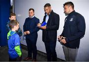 4 October 2019; Leinster fans in Autograph Alley with Leinster players Bryan Byrne, Adam Byrne and Cian Kelleher ahead of the Guinness PRO14 Round 2 match between Leinster and Ospreys at the RDS Arena in Dublin. Photo by Harry Murphy/Sportsfile