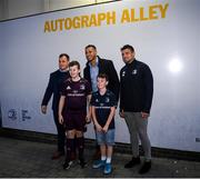 4 October 2019; Leinster fans in Autograph Alley with Leinster players Bryan Byrne, Adam Byrne and Cian Kelleher ahead of the Guinness PRO14 Round 2 match between Leinster and Ospreys at the RDS Arena in Dublin. Photo by Harry Murphy/Sportsfile