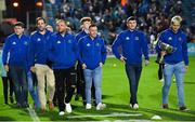4 October 2019; Leinster Juniors team lap of honour at half-time of the Guinness PRO14 Round 2 match between Leinster and Ospreys at the RDS Arena in Dublin. Photo by Ramsey Cardy/Sportsfile