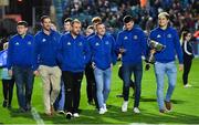 4 October 2019; Leinster Juniors team lap of honour at half-time of the Guinness PRO14 Round 2 match between Leinster and Ospreys at the RDS Arena in Dublin. Photo by Ramsey Cardy/Sportsfile