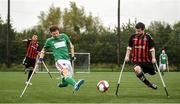 5 October 2019; Ruairi Murphy of Cork City in action against Donal Baligh of Bohemians during the National Amputee League Final match between Cork City and Bohemian FC at Ballymun United Soccer Complex in Dublin. Photo by David Fitzgerald/Sportsfile