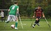 5 October 2019; Stefan Balog of Bohemians in action against Ruairi Murphy of Cork City during the National Amputee League Final match between Cork City and Bohemian FC at Ballymun United Soccer Complex in Dublin. Photo by David Fitzgerald/Sportsfile