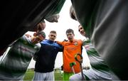 5 October 2019; Shamrock Rovers players huddle following the National Amputee League Final match between Shamrock Rovers and Bohemian FC at Ballymun United Soccer Complex in Dublin. Photo by David Fitzgerald/Sportsfile