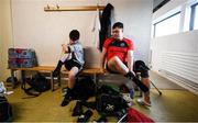 5 October 2019; James Boyle, right, and Eddie O'Reilly of Bohemians prior to the National Amputee League Final match between Cork City and Bohemian FC at Ballymun United Soccer Complex in Dublin. Photo by David Fitzgerald/Sportsfile